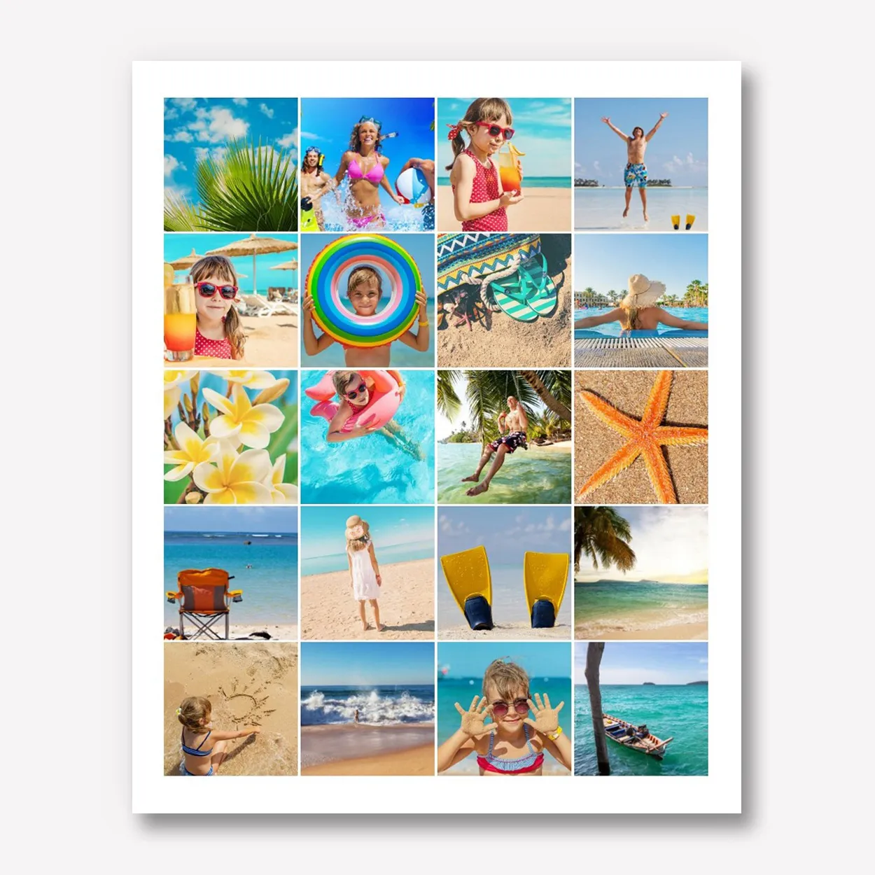 20 Foto's collage Karton 50x60