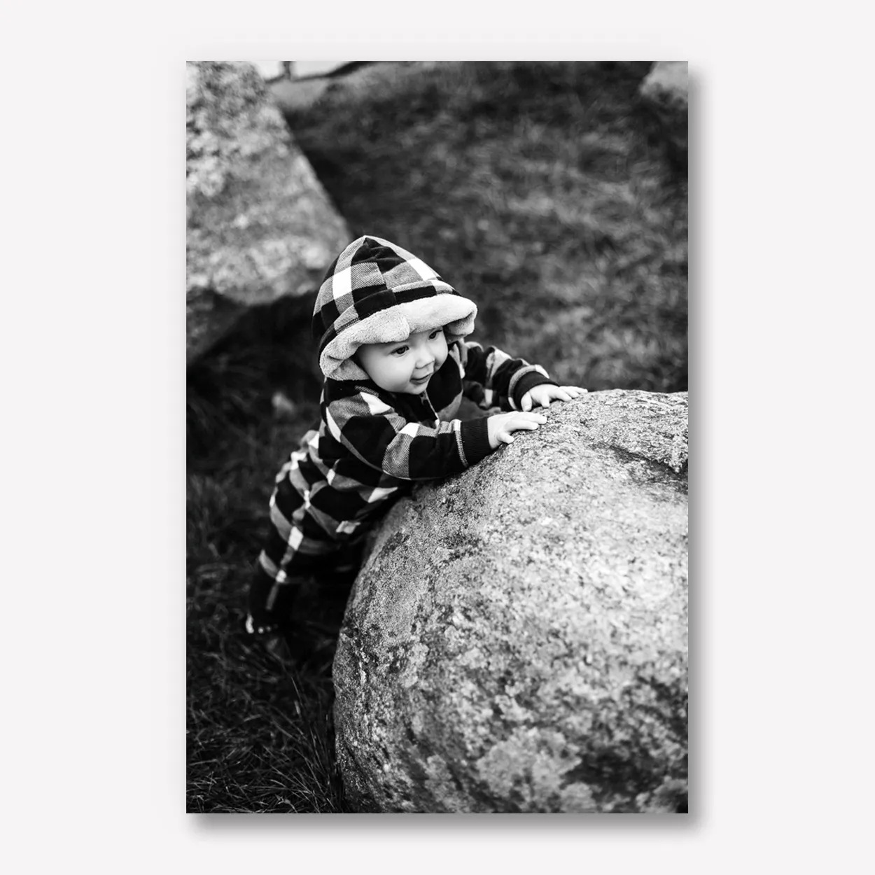 Foto op karton zwart wit 50x70