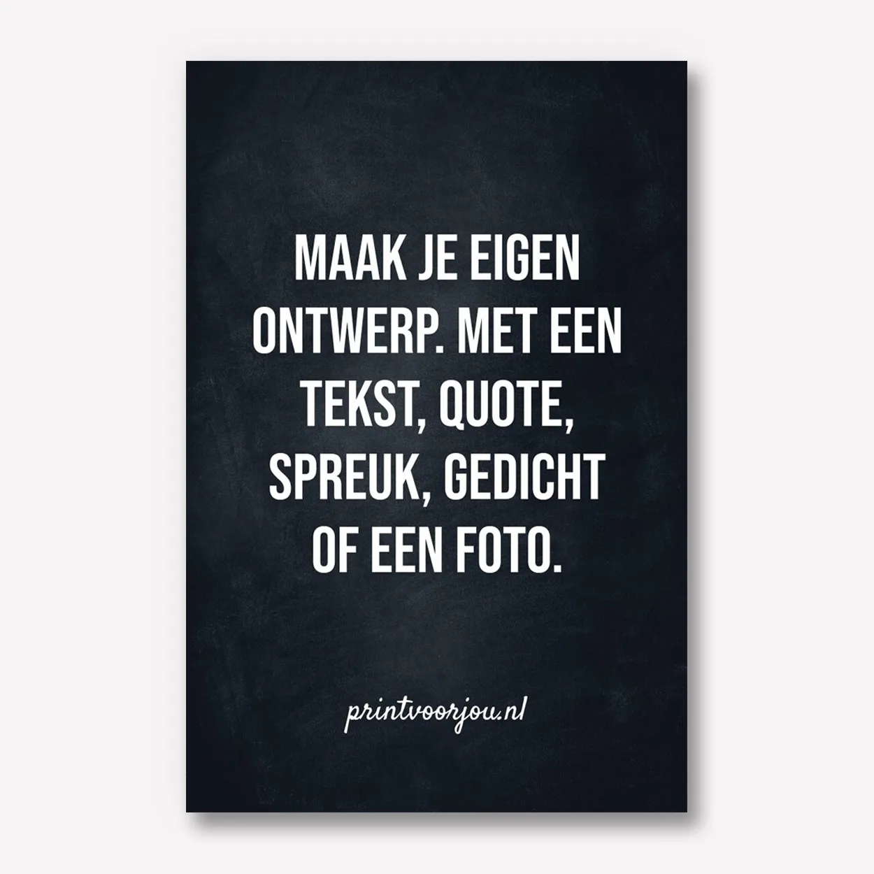 Zwart Karton 50x70 met tekst