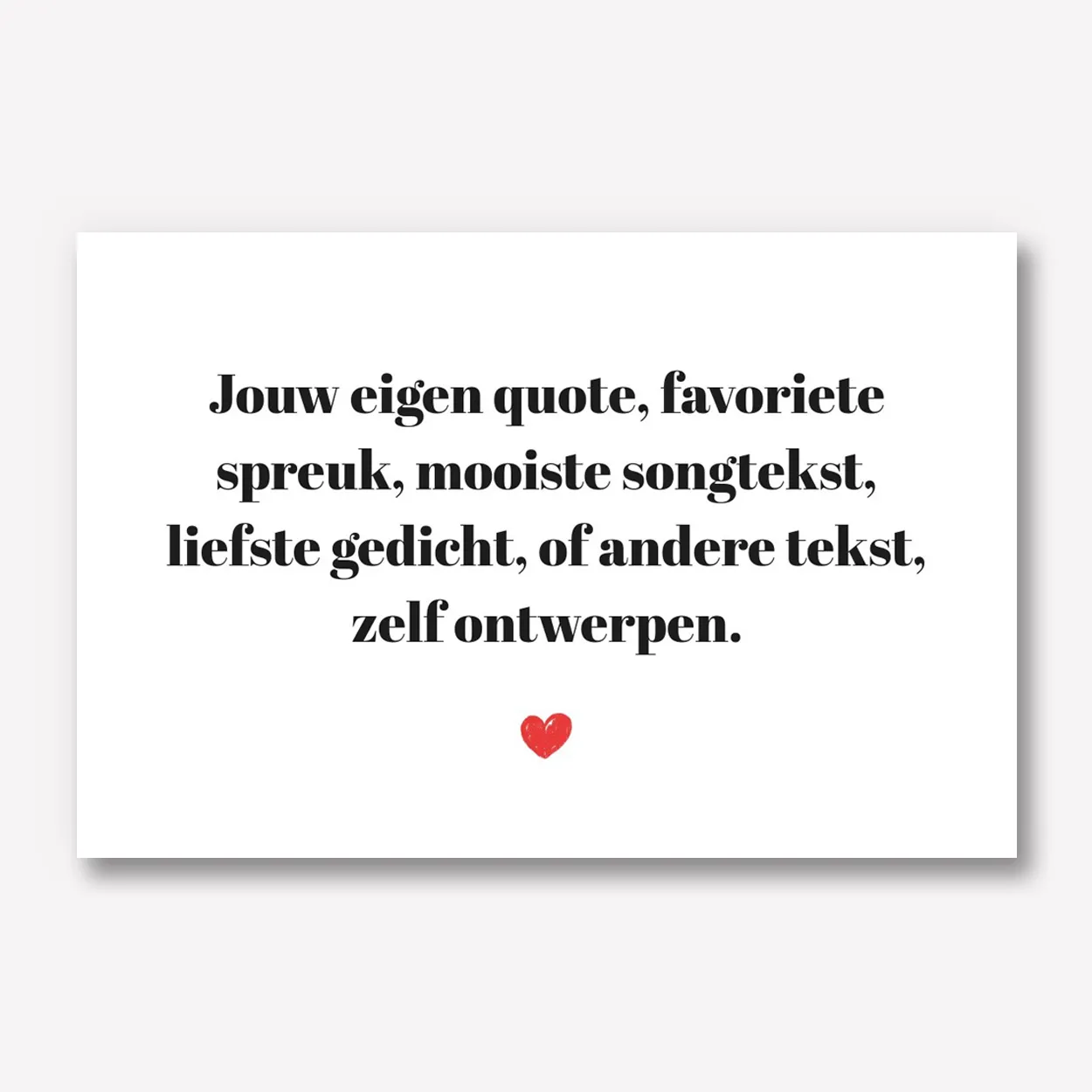Tekst Karton 60x40 met hartje
