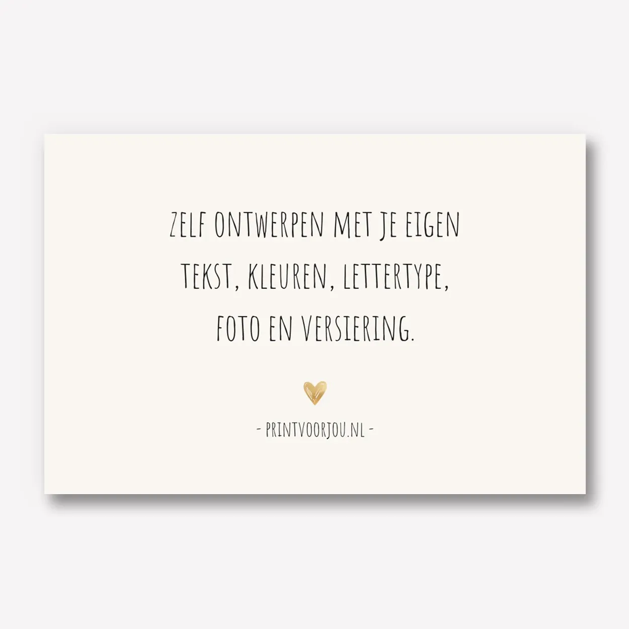 Beige Karton met tekst 90x60