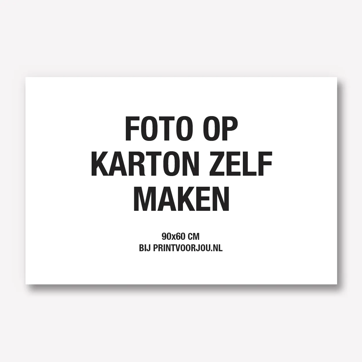 Blanco Karton zelf maken 90x60