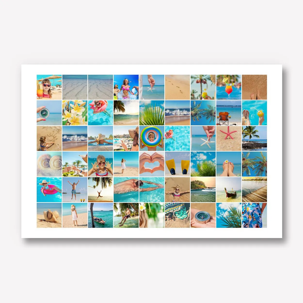 Karton met Foto Collage 90x60 