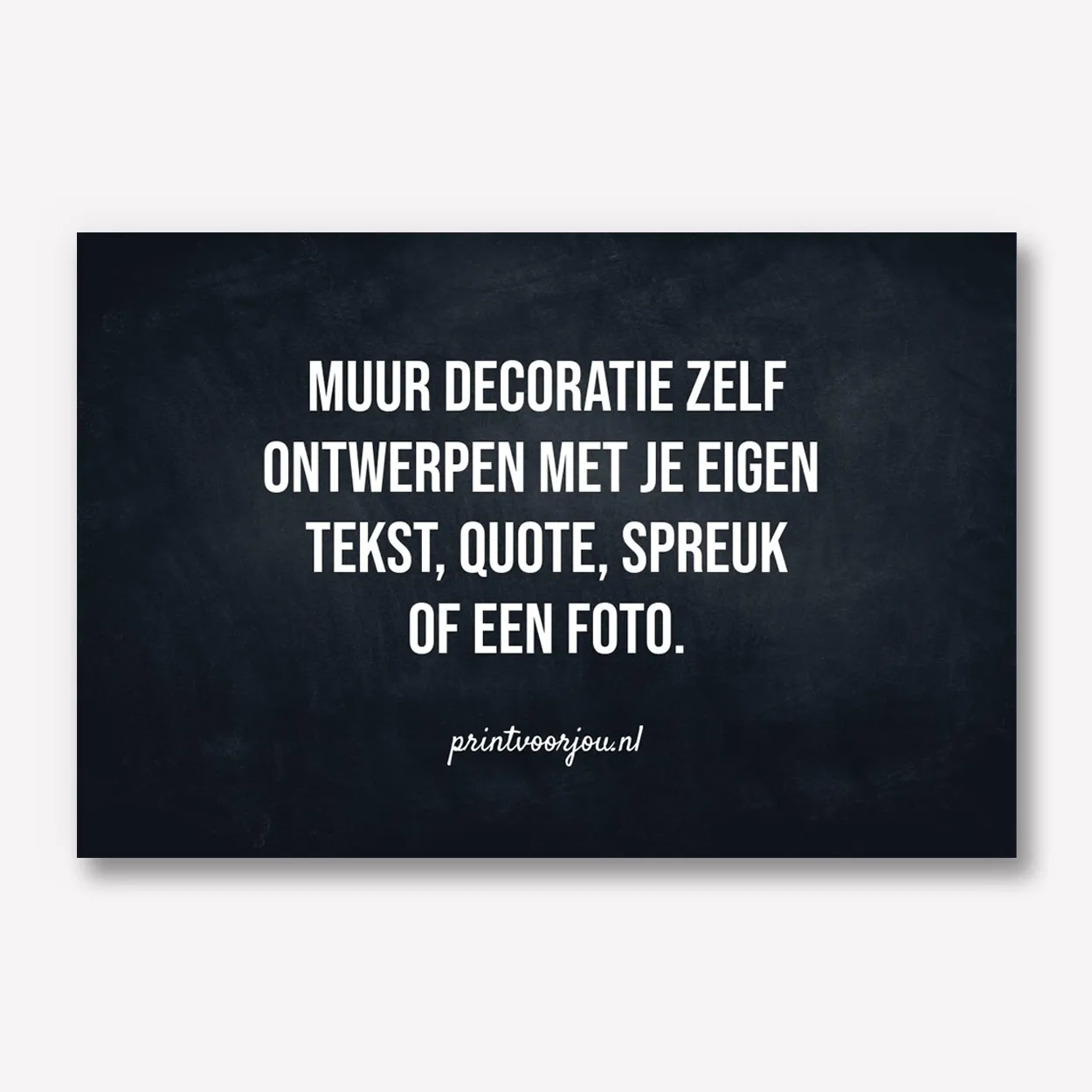 Zwart Karton 90x60 met tekst