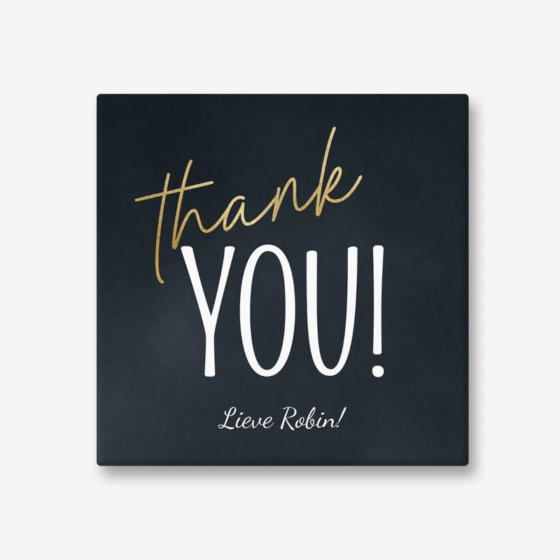 Bedankt Cadeau Tegeltje maken Thank you