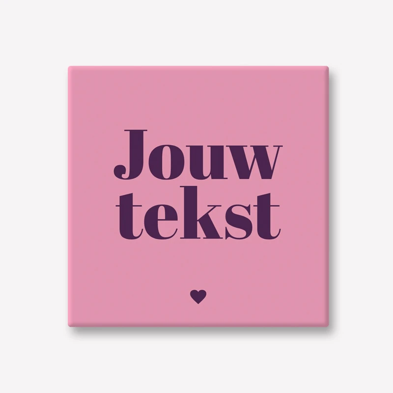 Happy Kleuren Tegeltje met tekst ontwerpen paars roze