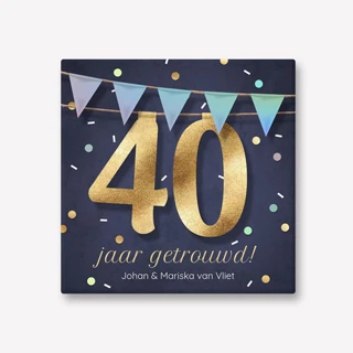 Jubileum cadeau tegeltje 25 jaar getrouwd