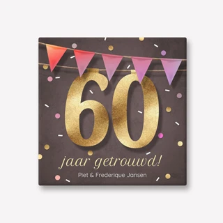 Tegeltje 50 jaar getrouwd Jubileum cadeau