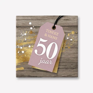 Jubileum felicitatie Tegelje maken met jaartal cadeau voor huwelijk