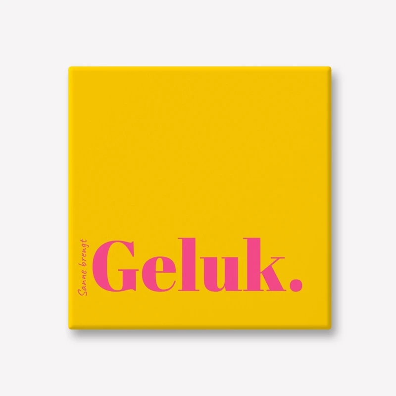 Woord geluk tegeltje maken tekst