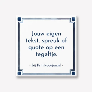 Tekst tegeltje modern