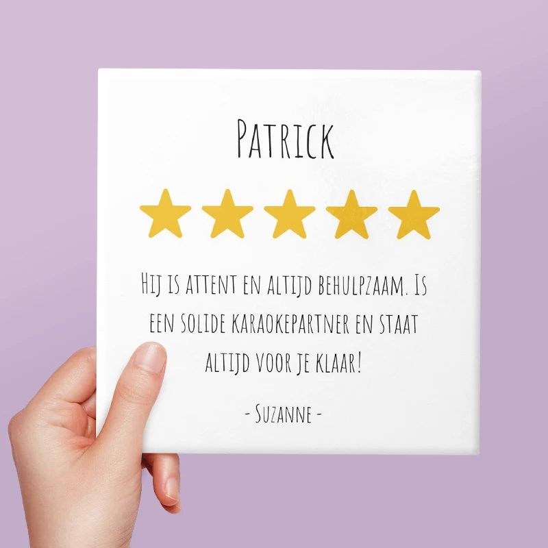 grappige tegeltjes met tekst personaliseren en bestellen