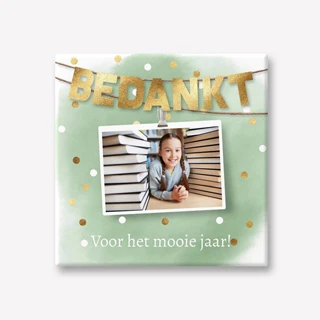 Tegeltje maken als bedankcadeau juf