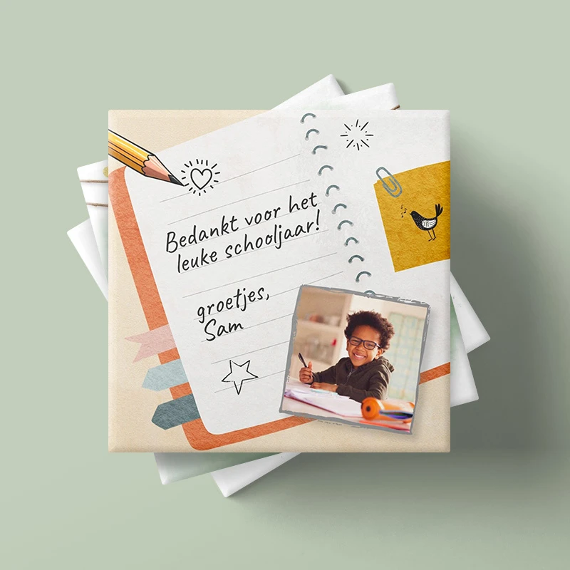 Tegeltje maken als origineel cadeau juf