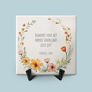 Tegeltje maken als juffendag cadeau