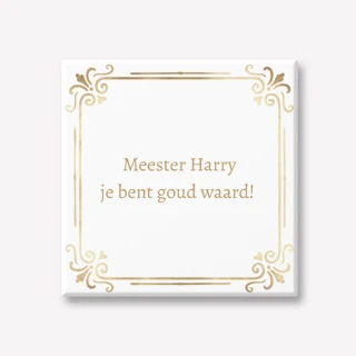Tegeltje met tekst tegelwijsheid cadeau voor juf of meester