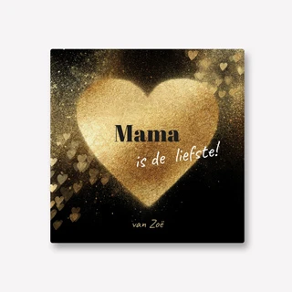 Tegeltje moederdag cadeau met gouden hart
