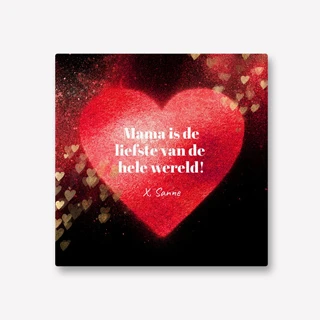 Liefde tekst rood hart mama tegeltje