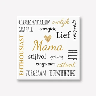 Naam eigenschap woorden tegeltje met mama personaliseren