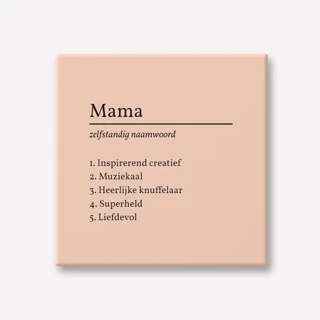 Naam tegeltje eigenschappen roze mama