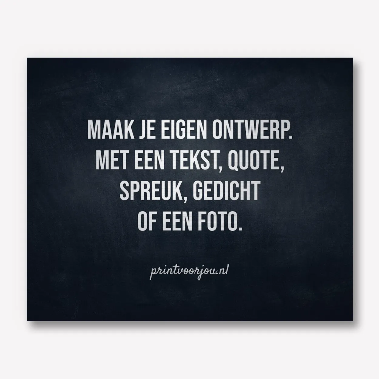 Zwart Aluminium 50x40 met tekst