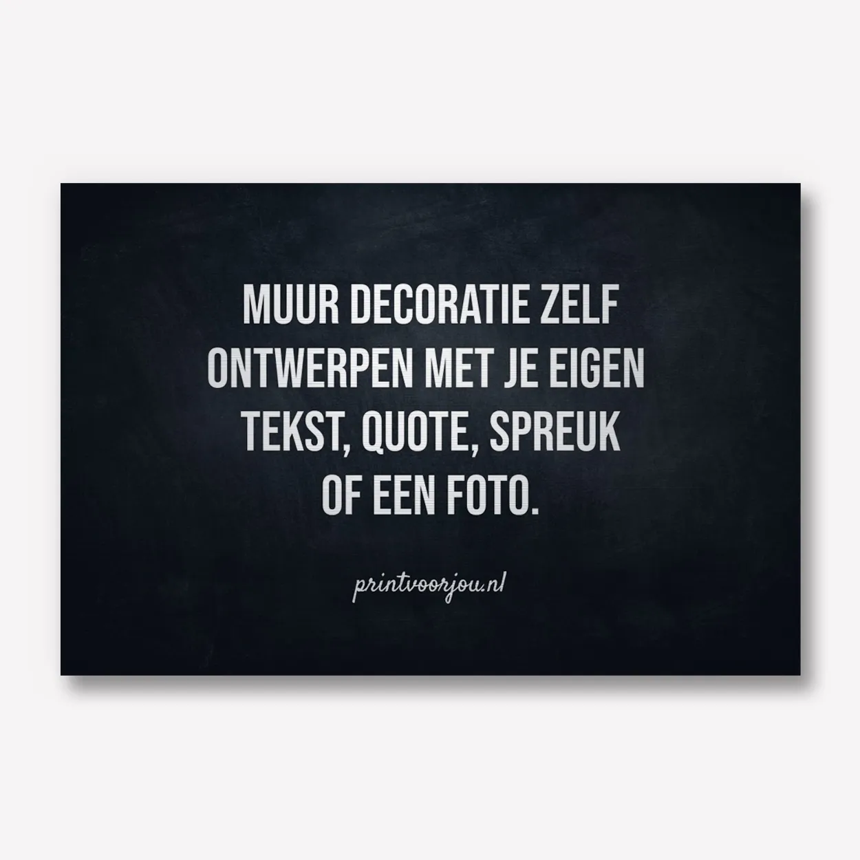 Zwart Aluminium 90x60 met tekst